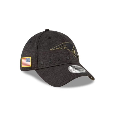 Black New England Patriots Hat - New Era NFL Salute To Service 39THIRTY Stretch Fit Caps USA0852914